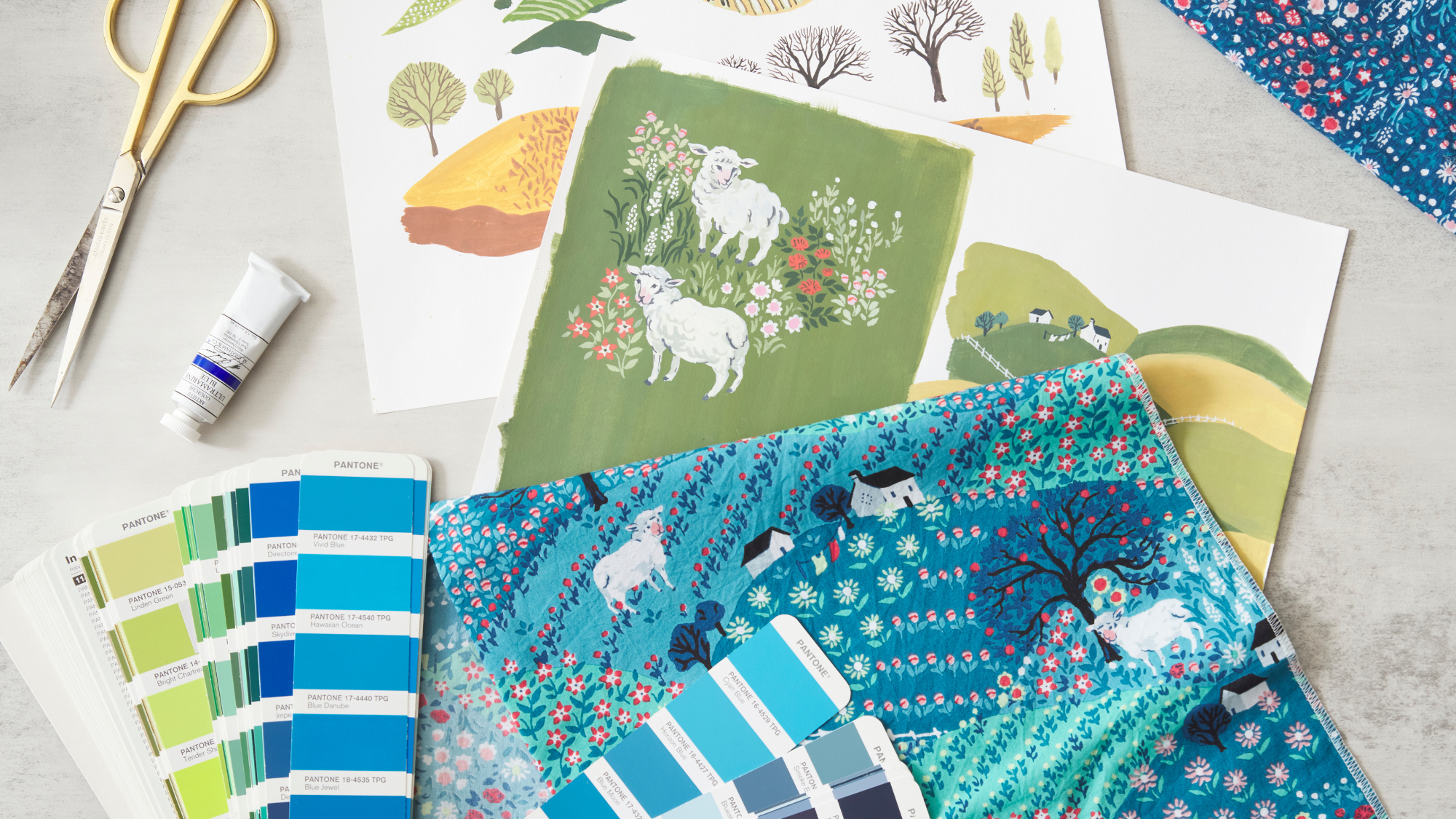 Behind the Print of Rolling Hills 