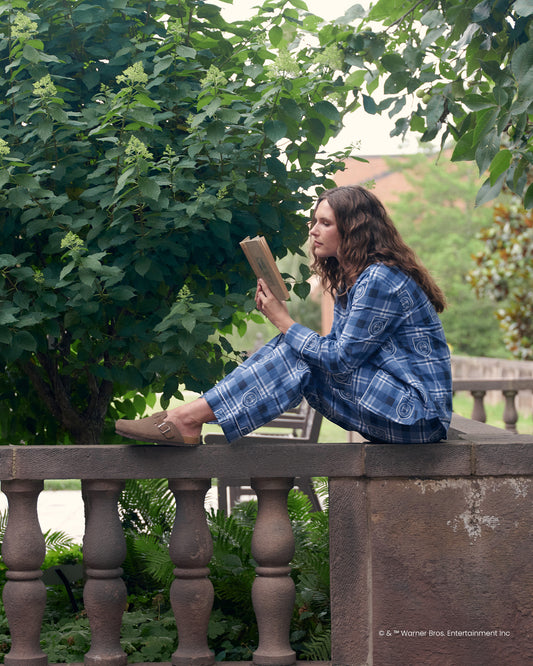 Chilton Plaid - Tall Lightweight Flannel Long PJ Set - Rory Blue