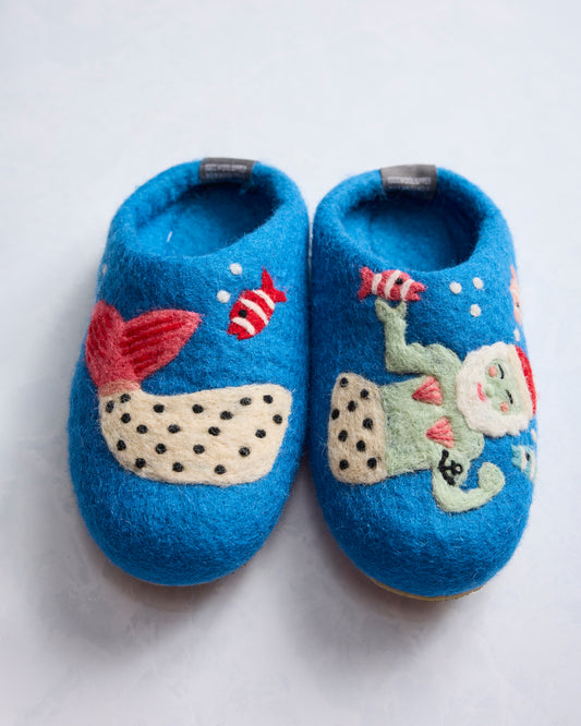 French Knot X PF - Merry Mermen Slipper - Dolphin Tale - Printfresh