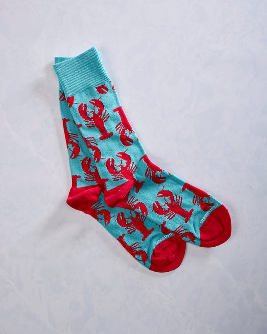 Red Multi - Men's Lobster Socks - Unsimply Stitched