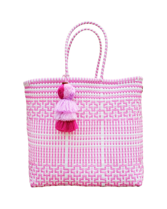Rose - Preppy Tile Rose Citron Tote - Squeeze de Citron - Printfresh