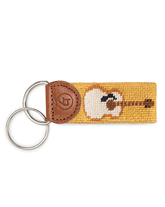 Yellow Multi - Guitar Needlepoint Keychain - Good Threads - Printfresh